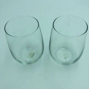 Crate & Barrel Stemless Red Wine Glasses
